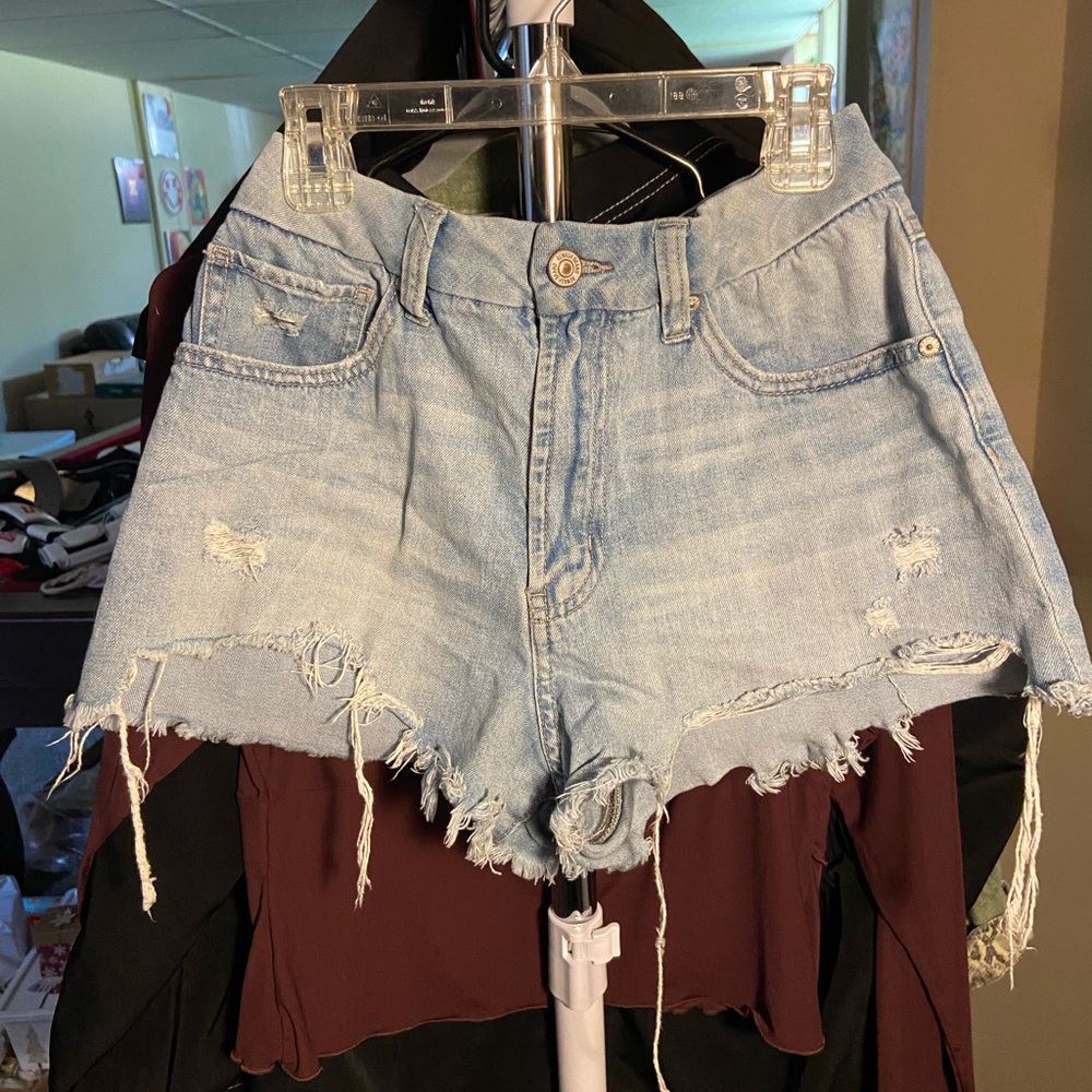 Rewash Light Blue Distressed Jean Shorts